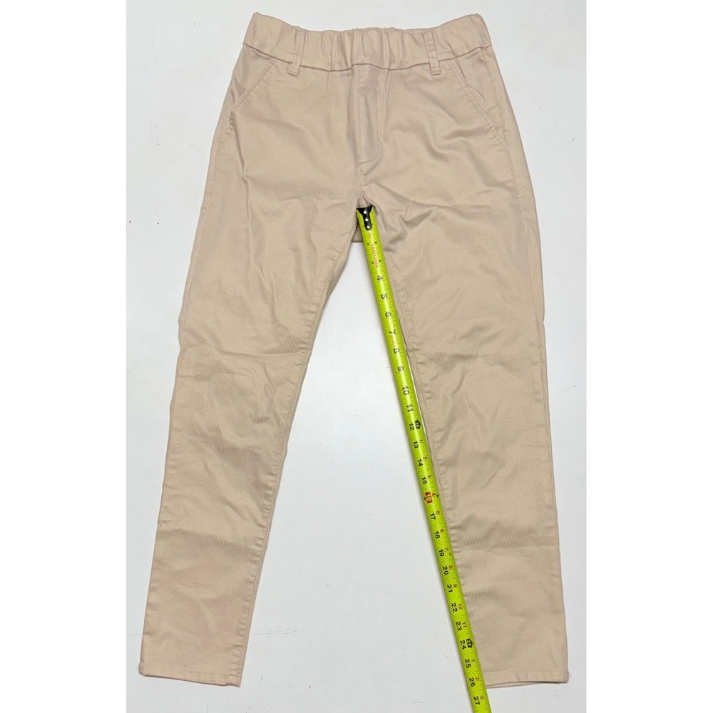 Bevy Flog Womens Beige‎ Pants Elastic Waist Casual Pull On Trousers Striped